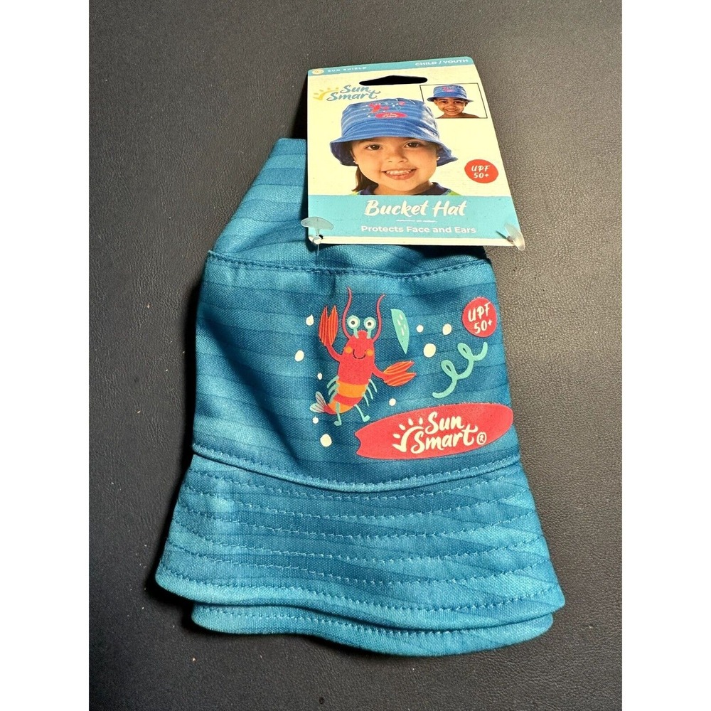 SUN SMART KIDS‎ BUCKET HAT FOR BEACH/POOL/OUTDOORS  - NEW IN PACKAGE